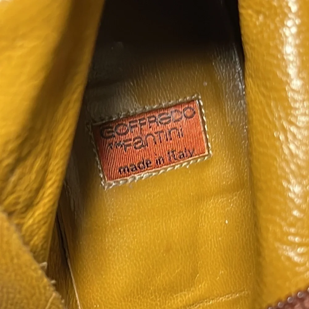 Goffredo Fantini distressed leather knee high brown boots size 37 - Picture 11 of 14